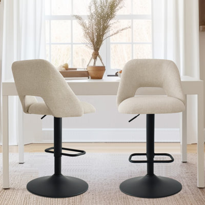Bridgette Swivel Upholstered Adjustable Height Counter Stool
