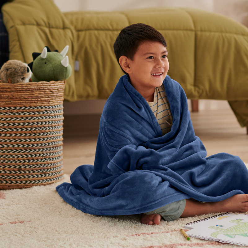 Couverture en molleton Bare Home Microplush - Kid, Bleu très foncé