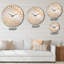 Crème marbrée crème Melody II - horloge murale abstraite-101235049