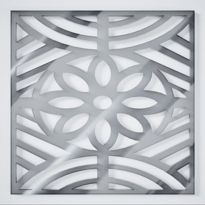 Très petits panneaux muraux décoratifs en acrylique Hesperia, l 7 3/8 po x H 7 3/8 po x T 1/8 po, miroir argenté