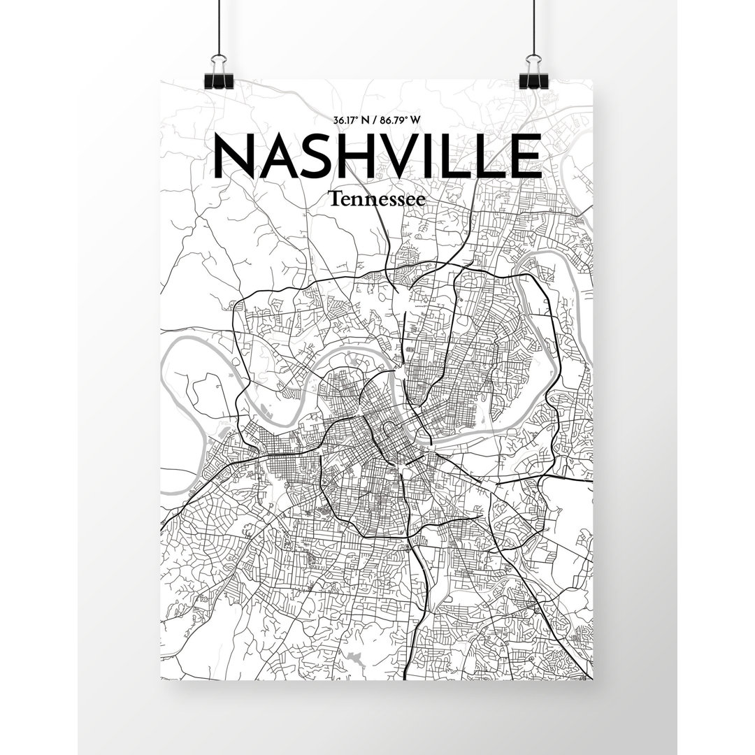'Nashville' - Unframed Graphic Art Print on Paper Wrought Studio™ Overall 