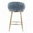Velvet Upholstered Counter Height Bar Stools-1142915067