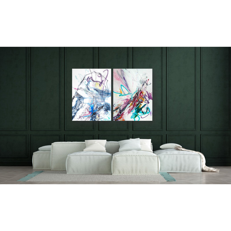 Poetry Series II by John Beard - Artist Enhanced Canvas Print, Black Floater Framed, 20" H x 24" W x 3" D
