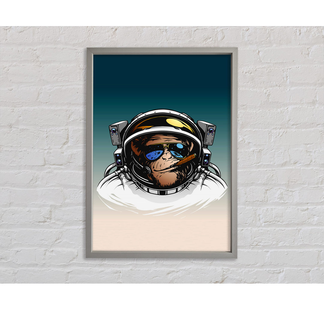 Astronaut Monkey - Einzelner Bilderrahmen Kunstdrucke auf Leinwand