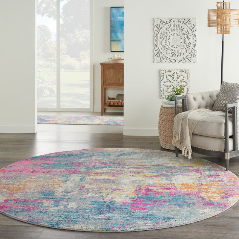 Abstract Area Rug, Round 160cm