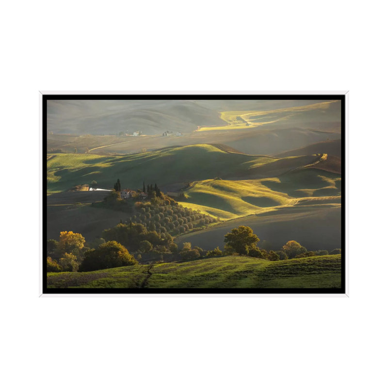 Autumn In Tuscany III by Daniel Kordan - Print on Canvas, 101.6 cm H x 66.04 cm W, White Framed