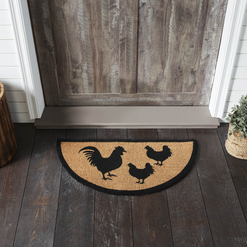Tapis en fibre de coco Down Home Rooster & Hens