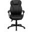 Fauteuil de bureau ergonomique pivotant à haut dossier avec support lombaire LeatherSoft