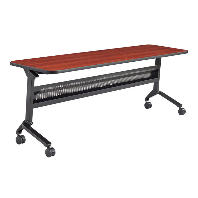 Table de formation Flip-N-Go rectangulaire, LPL, Argent argent, Cerise Biltmore, H 29 po x L 60 po x l 18 po