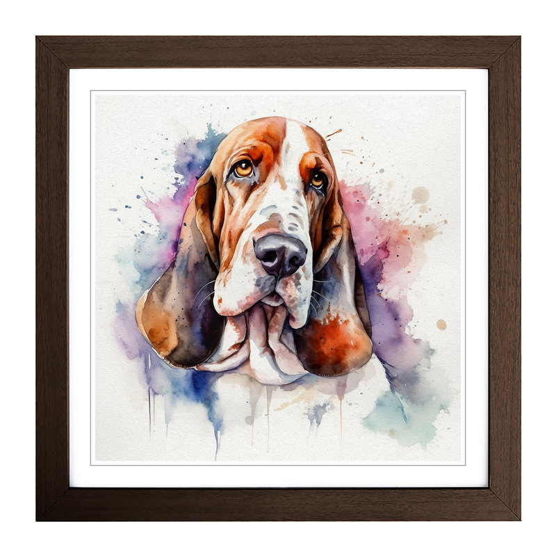 Single Picture Frame Print on Wood, Walnut