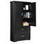 Armoire de rangement de 63,2 po de hauteur avec deux portes et tiroirs, tablette réglable-221291835
