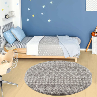 Moroccan Shaggy Collection Rugs Tangier Design in Grey/Ivory