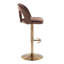 Tabourets de bar réglables Caden avec repose-pieds arrondi en T-113645511-113645509