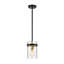 Suspension Levona 1 - Grande lumière pour îlot de cuisine avec abat-jour en verre martelé transparent (paquet de 2)-610718868