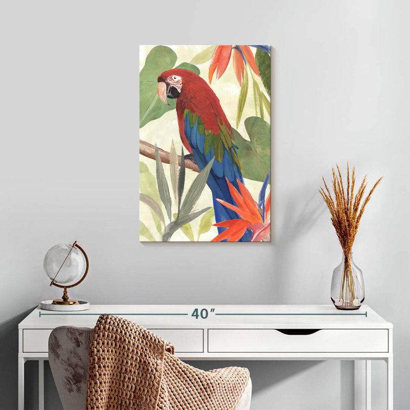 Brampt Tropical Parrot Composition III, 24" H x 16" W