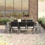 8 Piece Sunbrella Outdoor Patio Dining Chairs - Navy-497285584-497285591
