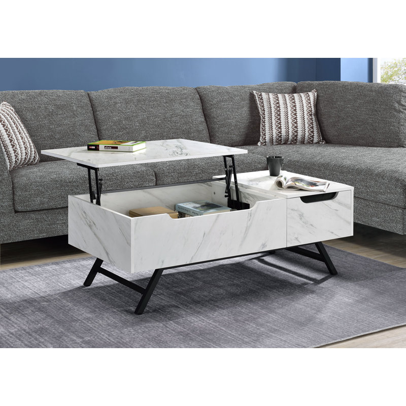 Table basse avec plateau relevable