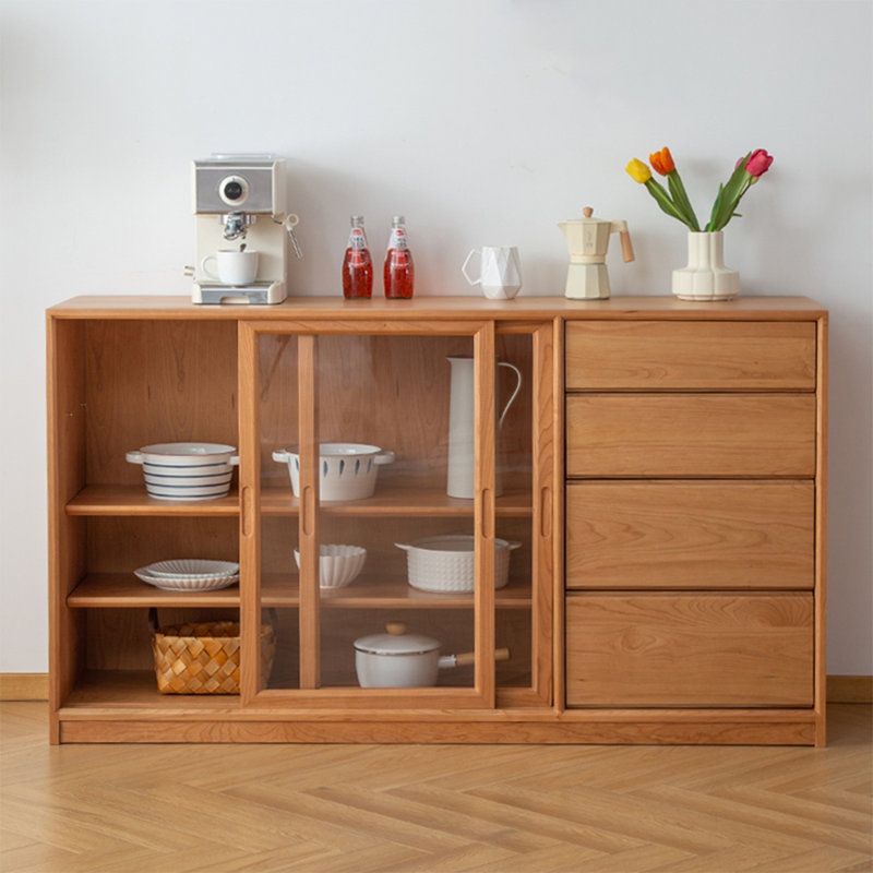 Buffet de rangement en bois de cerisier de style japonais