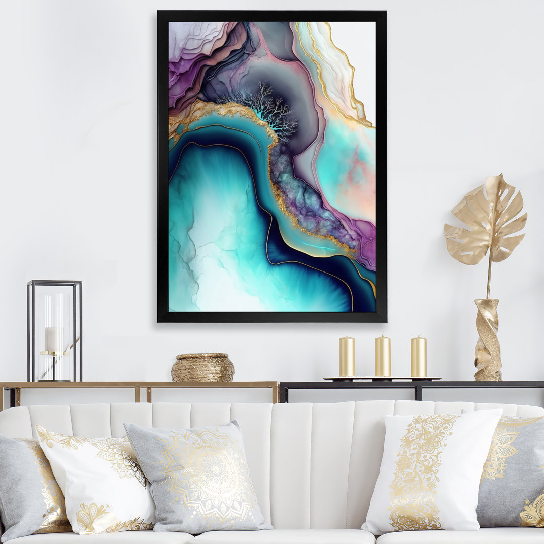 " Blue Purple Abstract Geode III " Mercer41