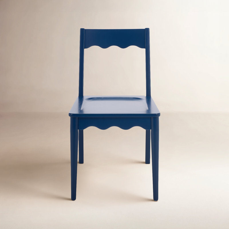 Sandrine Rosetty Scallop Dining Chairs, Navy