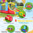 Adam 12.64x9Ft Kids Party Castle Bounce House, Indoor/Outdoor Bouncy House, UL Blower Included, Trendy Pastel Color, 2 Fun Slide & Bounce Area, Castle Theme For Kids