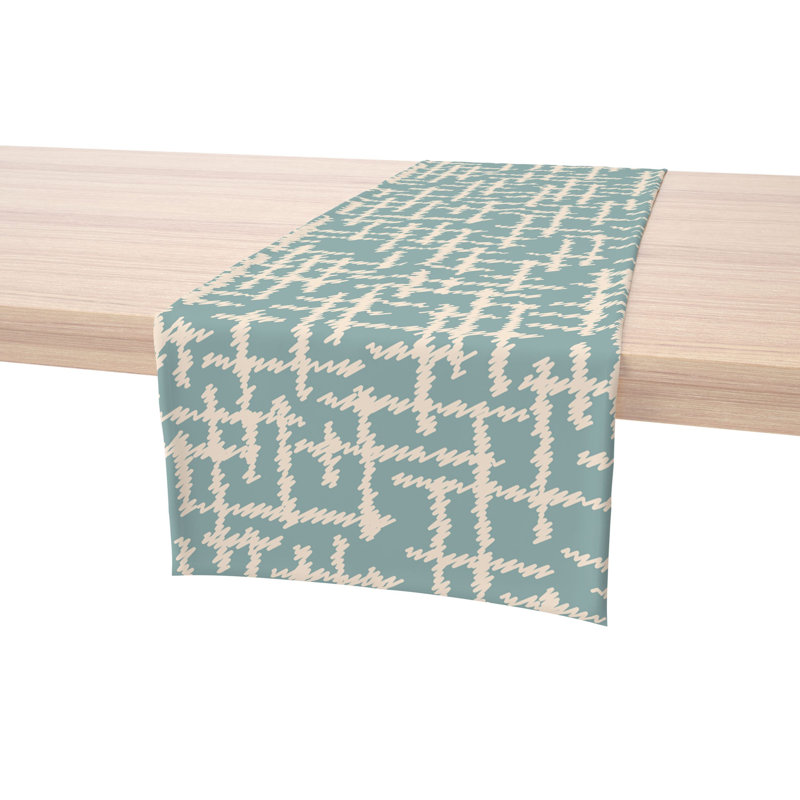 Table Runner, 100% Cotton, 16X108", Abstract Sketch, 90" L x 16" W