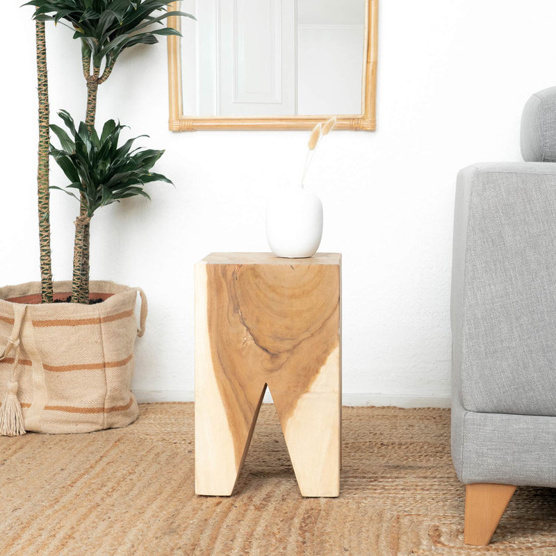 Fortunato Wood Accent Stool