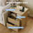 1 Pack/ 2 Pack Fluted Wood Nightstand with Charging Station, 1/2/3 Drawers, USB & Type-C Ports, Elegant Modern Vintage Side Table-433946951-433946945