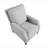 Push Back Reclining Chair Transitional Style Gray Chenille Upholstery 1Pc Cushion Seat Modern Living Room Furniture