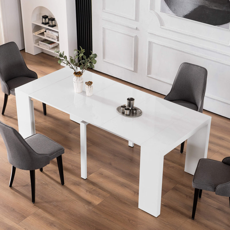 Table de salle à manger rectangulaire extensible L 79 po x l 35 po avec rallonge