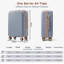 Premium ABS Travel Luggage Set , 3-Piece TSA Lock Suitcase Ensemble with 20, 24, and 28 Inch Sizes with 360° Spinner Wheels, light blue