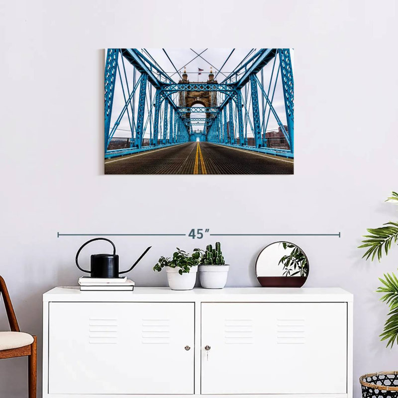 Pont bleu de Cincinnati, H 20 po x l 30 po