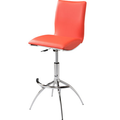 Demorest Adjustable Height Swivel Bar Stool by Wade Logan