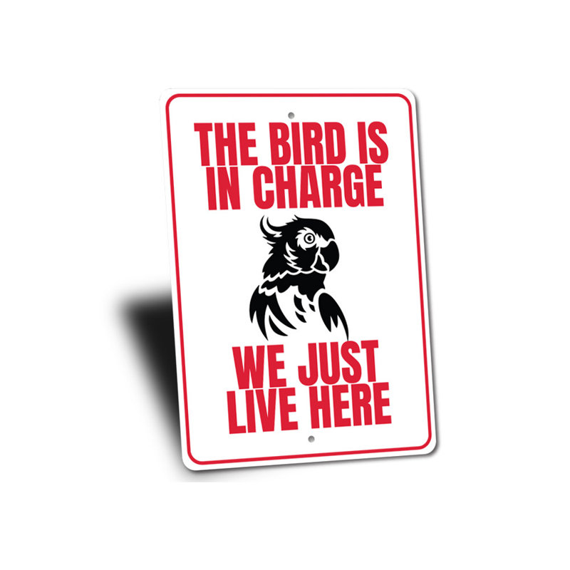 Plaque en aluminium «Funny Bird», H 14 po x l 10 po x P 0,04 po