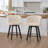 Swivel Upholstered Counter Stool With Metal Frame,-1906160402