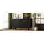 Buffet moderne à 4 portes avec portes à motif convexe et 2 poignées argentées pour le salon, la salle à manger, la cuisine-301826333