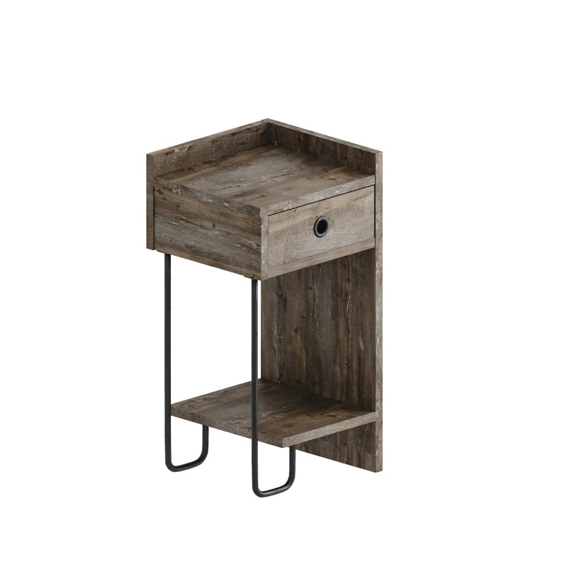 Aften 1 - Drawer Nightstand, Dark Coffee, Left