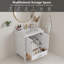 Meuble-lavabo de 30 po avec cadre en bois massif et comptoir de meuble-lavabo autoportant avec lavabo blanc