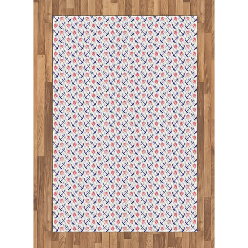 Anchor High Density Long Fiber Poly Threads Decorative Area Rug Carpet, Rectangle 4' x 5'8"