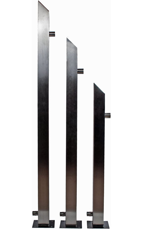 Aneysha Outdoor Stainless Steel Column Fountain, 104cm H x 10cm W x 10cm D