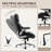 Heavy Duty Office Chair 400 lbs Capacity, Big and Tall Executive Chair with 3D Kneading Massage, Ergonomic High Back Desk Chair, Adjustable 4D Armrests