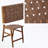 Dining Chairs with Faux Leather Woven back