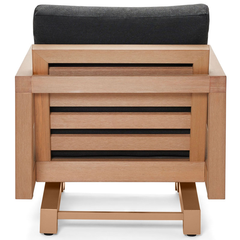 Spring Chair, Linen Sesame, Chestnut Brown