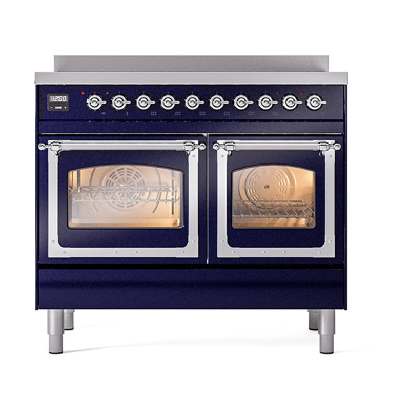 ILVE Nostalgie II Noblesse 40 in Induction Range, Midnight Blue/Chrome