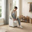 Tabouret haut de salon en cuir Pure