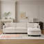 Canapé de coin confortable avec coussins amovibles et pouf, idéal pour les salons modernes-1351115646