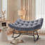 Chaise berçante d'extérieur / d'intérieur pour 2 personnes avec coussin épais-1257299512