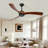 Wood Ceiling Fan No Light With Remote Control, Low Profile Ceiling Fan Without Light,Noiseless Reversible Dc Motor With Timer