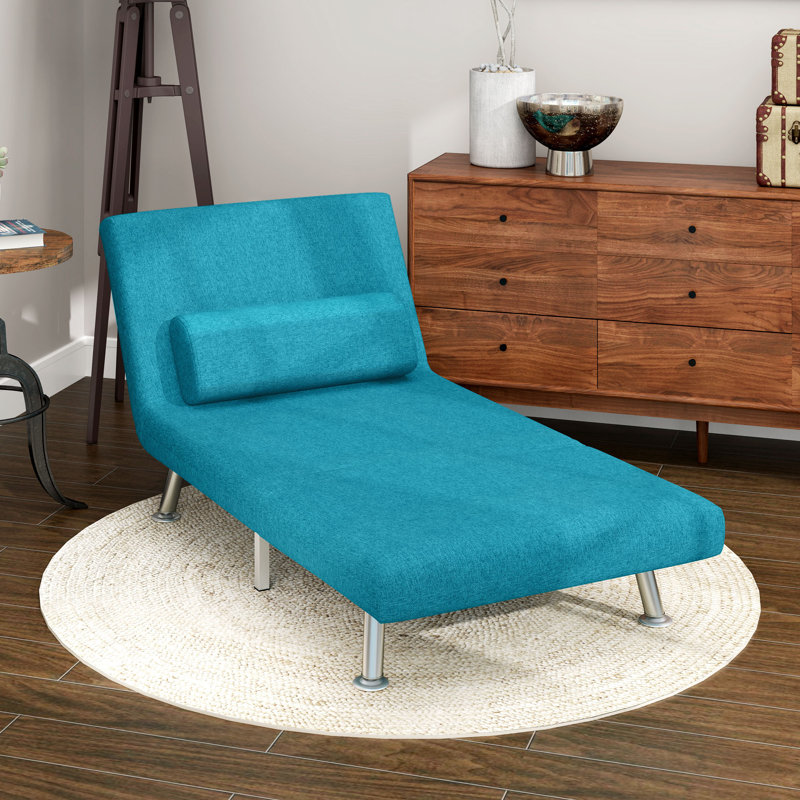 Blaile 75cm Upholstered Futon, Teal Blue