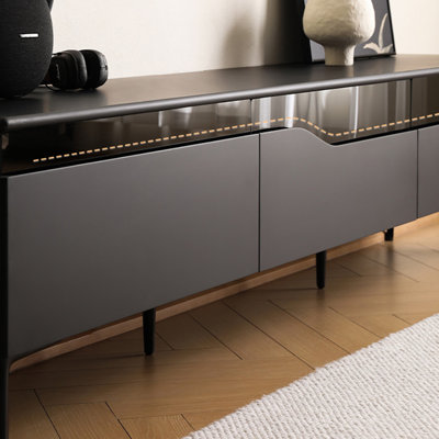 Meuble télé simple et moderne en bois massif